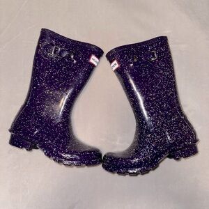 Kid Hunter purple glitter rainboots size 13